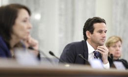 WASHINGTON, DC - DECEMBER 15: Senator Brian Schatz (D-HI) looks on after asking a question during a Senate Commerce, Science, and Transportation oversight hearing.