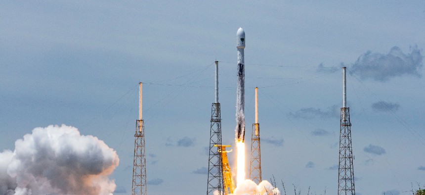 U.S. Space Force launches a GPS III-satellite into orbit from Cape Canaveral Space Force Station in Florida.