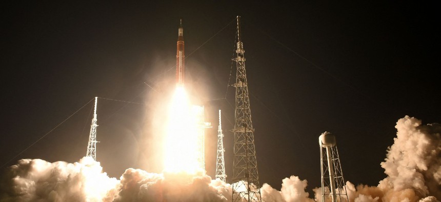The Artemis I rocket is launched on an unmanned mission in November from the Kennedy Space Center in Florida.
