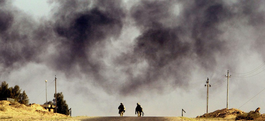 U.S. soldiers on patrol in March 2003 in Iraq.