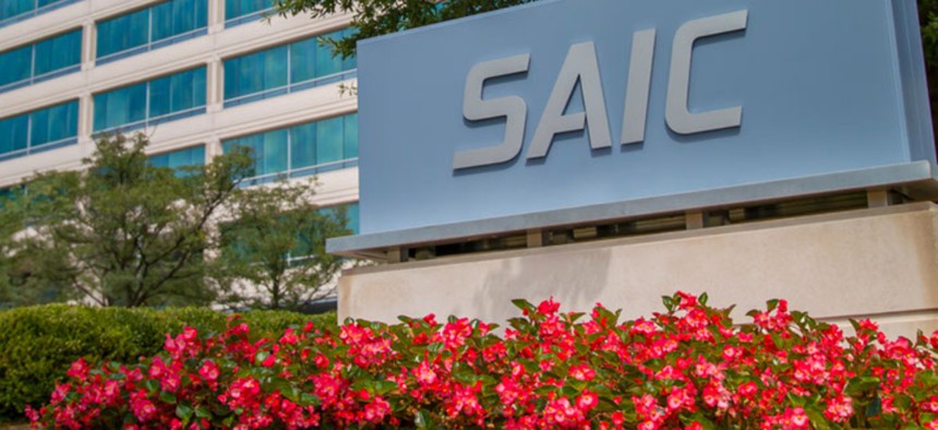 The exterior of SAIC''s corporate headquarters in Reston, Virginia.