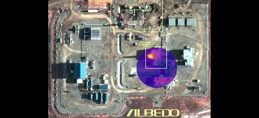 An artist's rendering of Albedo's satellite imagery.