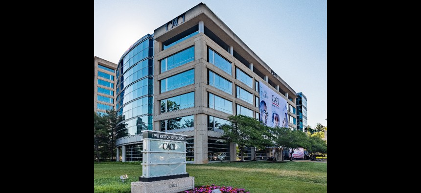 The exterior of CACI's corporate headquarters in Reston, Virginia.