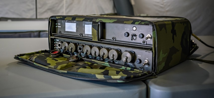 This is an example of the ruggedized networking equipment available through the CHS-6 contract.