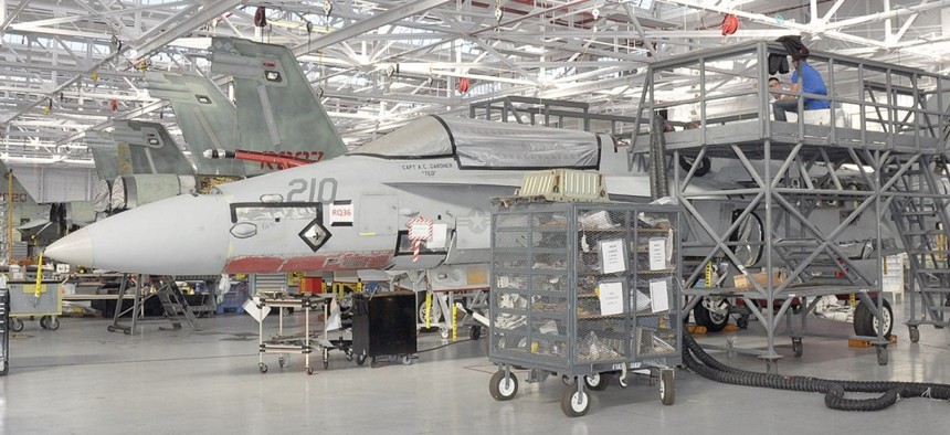 Inside the Navy Fleet Readiness Center, San Diego.