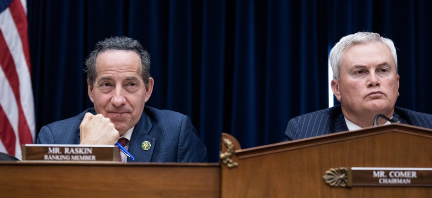 Reps. Jamie Raskin and James Comer, the ranking member and chairman respectively of the House Oversight Committee, are teaming up on legislation to govern federal AI use cases.