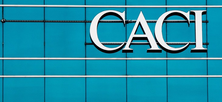 The CACI International is seen on a building in Annapolis Junction, Maryland on March 11, 2019