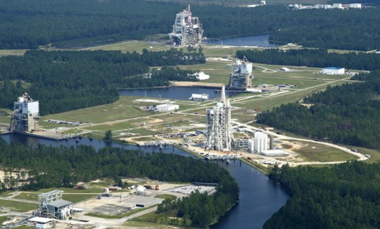 An aerial view of the Stennis Space Center in Mississippi.