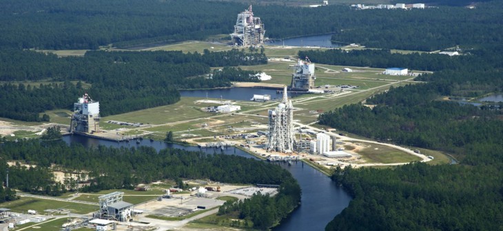 An aerial view of the Stennis Space Center in Mississippi.
