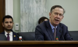 Sen. John HIckenlooper, D-Colo., shown here at a 2023 committee hearing, is backing legislation to put NIST in a key AI safety role. 