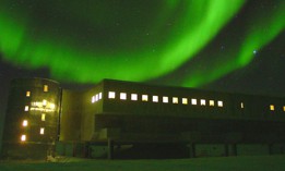 The southern lights over a National Science Foundation facility in Antarctica.