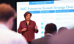 SAIC CEO Toni Townes-Whitley briefs 2024 Investor Day attendees on the company's long-term vision, strategy and goals.