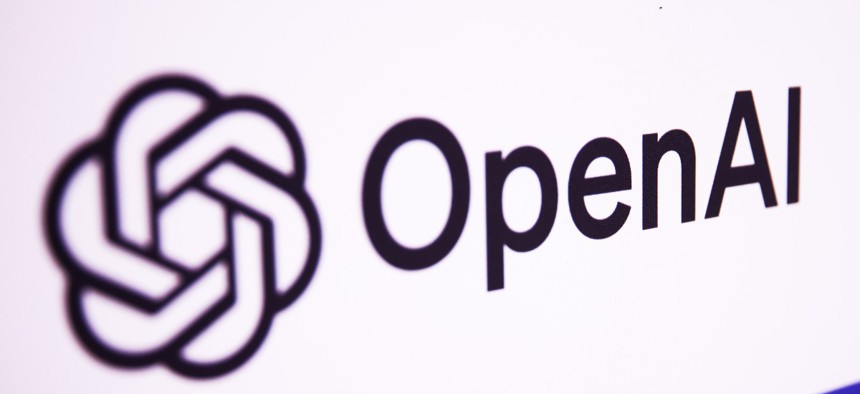 OpenAI's logo seen at the World News Media Congress in May in Krakow, Poland.