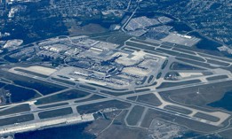 An aerial view of Baltimore-Washington International Airport