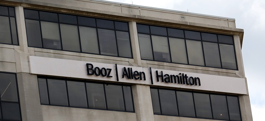 The exterior of Booz Allen Hamilton's corporate headquarters in McLean, Virginia.
