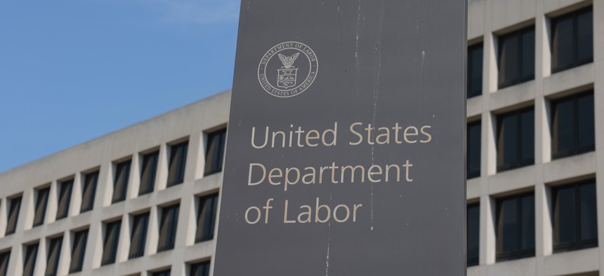 The Frances Perkins Department of Labor Building is seen on Aug. 4, 2025 in Washington, D.C. DOL is the parent department of the Office of Federal Contract Compliance Programs.