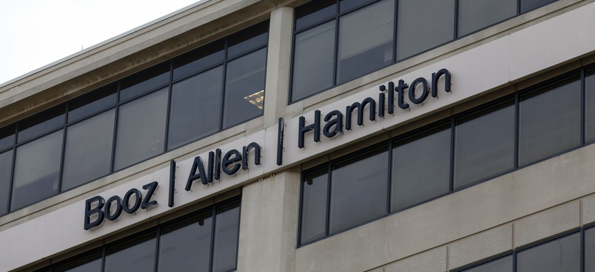 The exterior of Booz Allen Hamilton's corporate headquarters in McLean, Virginia.