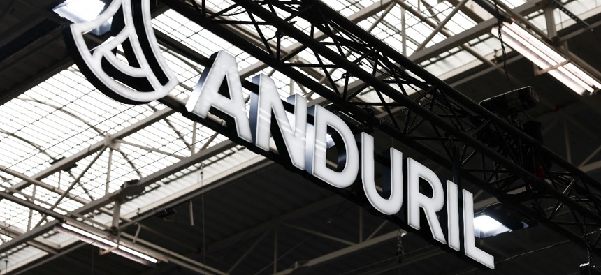 Anduril's logo on display during the 55th edition of the International Paris Air Show in June.