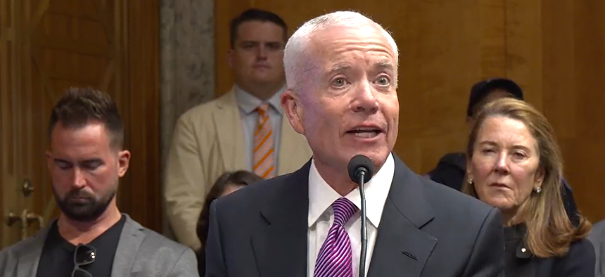 Edward Forst testifies before the Senate Homeland Security and Governmental Affairs Committee on Thursday, October 23, 2025.