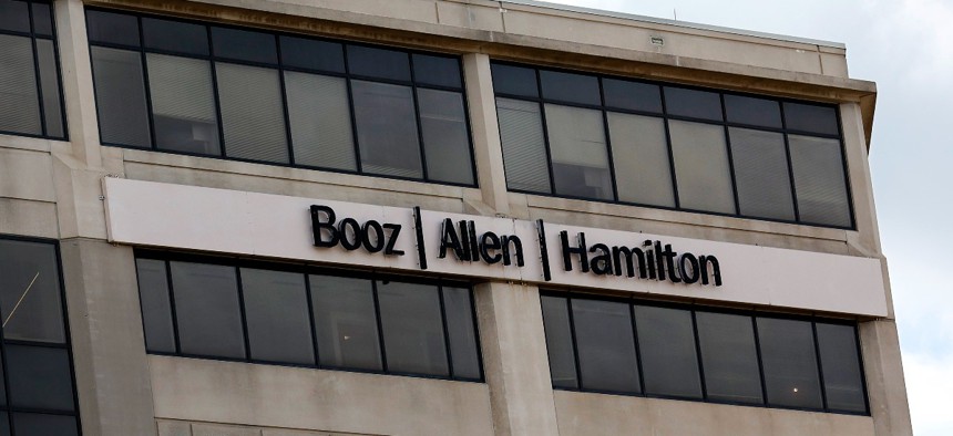 The exterior of Booz Allen Hamilton's corporate headquarters in McLean, Virginia.