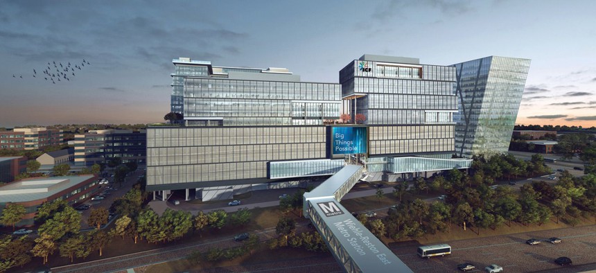 An artist's rendering of ICF's corporate headquarters in Reston, Virginia.