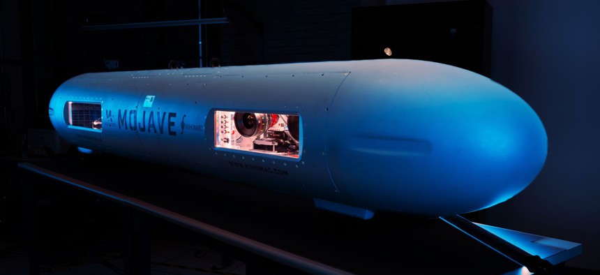 Kihomac's Mojave pod that functions as a supersonic imaging system.