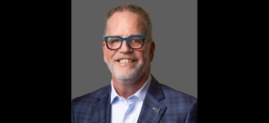 V2X's chief executive Jeremy Wensinger.