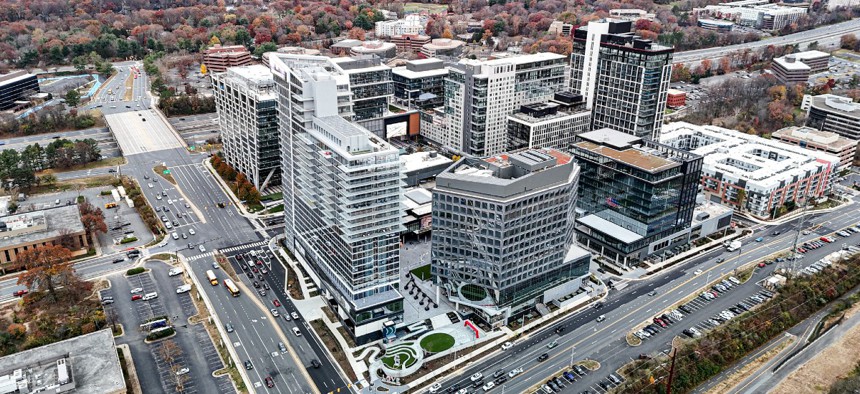 The Row at Reston Station development, where Booz Allen Hamilton is moving its corporate headquarters to.