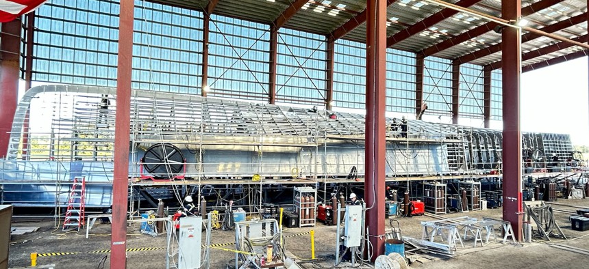 Saronic Technologies is building a 150-foot autonomous ship in its Franklin, La. shipyard.