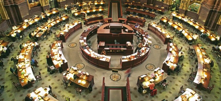 The Library of Congress' main reading room.
