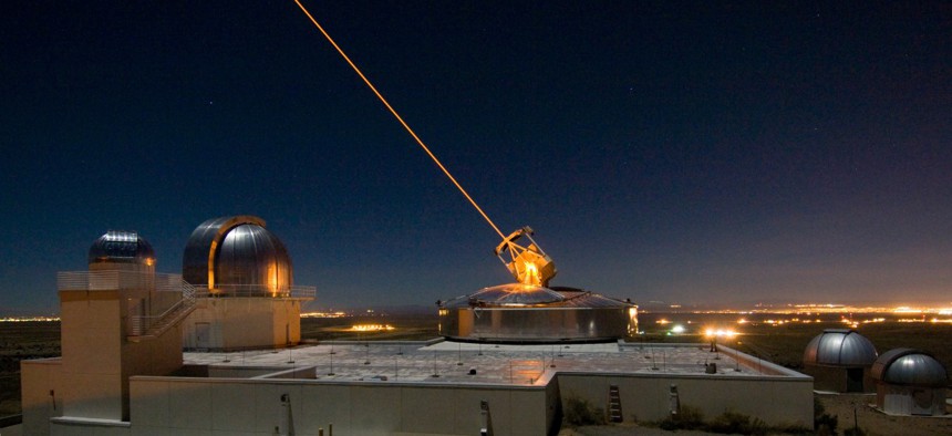 The Sodium Guidestar laster system at the Air Force Research Laboratory's Starfire Optical Range
