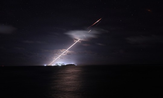 An unarmed Minuteman III intercontinental ballistic missile launched in February 2025 from Vandenberg Space Force Base, California.