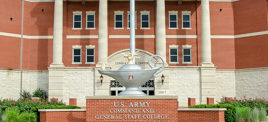 The Lamp of Knowledge at the U.S. Army Command and General Staff College on Fort Leavenworth, Kansas.