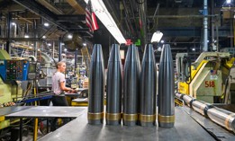 Mortars seen at General Dynamics in Scranton, Pennsylvania.