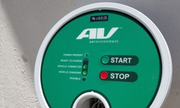 An AeroVironment electric vehicle charging station