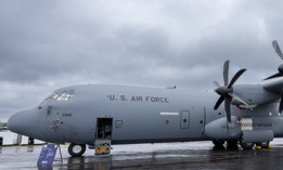 Merlin Labs' AI autonomous flight system is being tested on the C-130J like this one shown at the Farnborough Air Show last year.