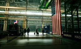 Hadrian's Factory 4 submarine-part plant in Cherokee, Alabama, on the morning of its ribbon-cutting ceremony, March 20, 2026.