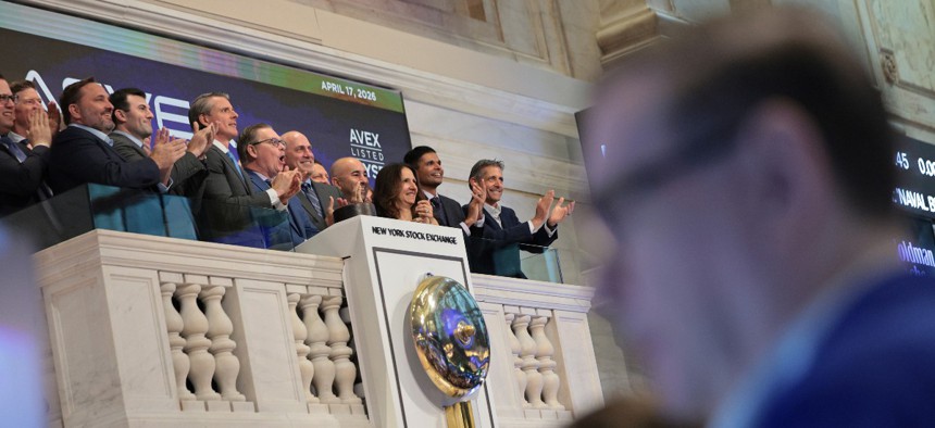 AEVEX's executive team ringing Friday's opening bell at the New York Stock Exchange.