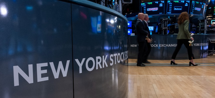 The floor of the New York Stock Exchange on May 6.