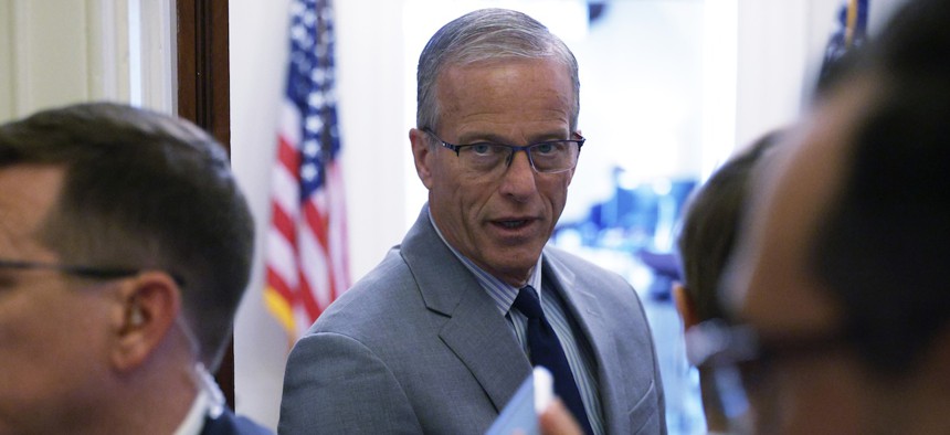 Majority Leader John Thune, R-S.D., suggested the Senate might delay its recess scheduled for Friday to get the government spending bill over the finish line. 