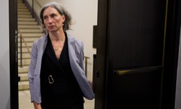 Rep. Maxine Dexter (D-OR) arrives for a Democratic caucus meeting on Capitol Hill on September 1, 2026 in Washington, DC.