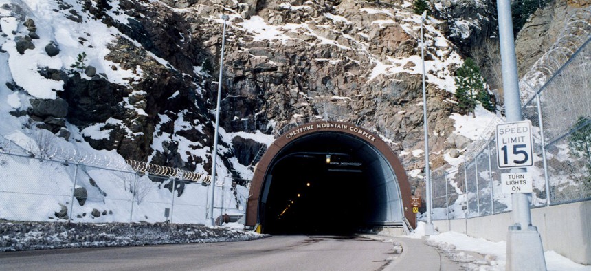 Cheyenne Mountain Complex entrance.