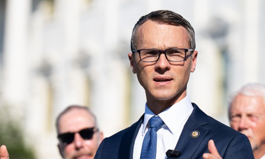 Rep. James Walkinshaw, speaking here outside the Capitol in 20205, will be a featured speaker at next week's After the MidTerms event in Tysons, Virginia.