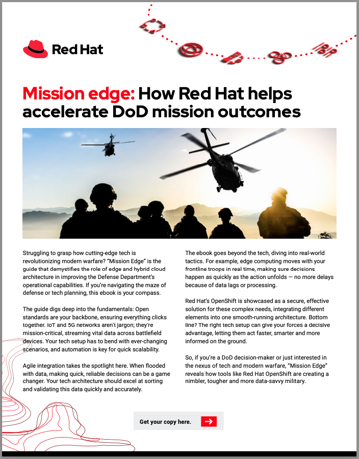 Mission edge: How Red Hat helps accelerate DoD mission outcomes